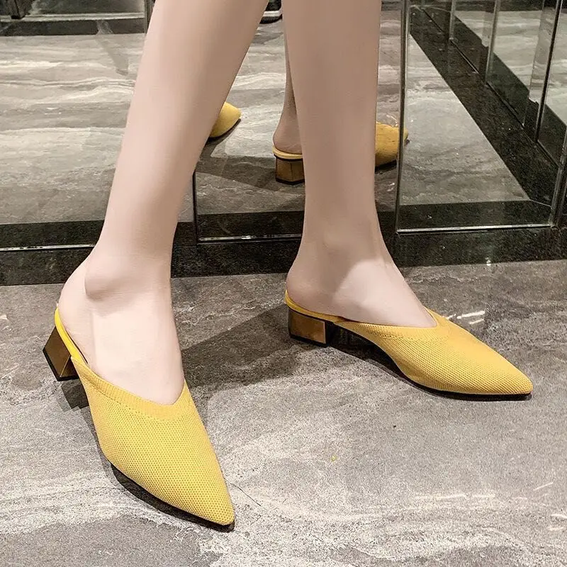 

Женские модные милые желтые туфли на высоком каблуке, женские повседневные туфли на высоком каблуке