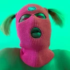 Балаклава Шляпа Лыжная неоновая зеленая шапка на Хэллоуин для вечерние мотоциклетные велосипедные лыжные шапочки банды Китти