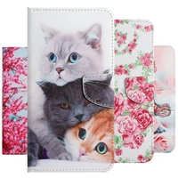 Cat Flower Fashion Flip Phone Case For Wallet OPPO Realme Reno Pro Lite A93 Leather Back Cover D20F