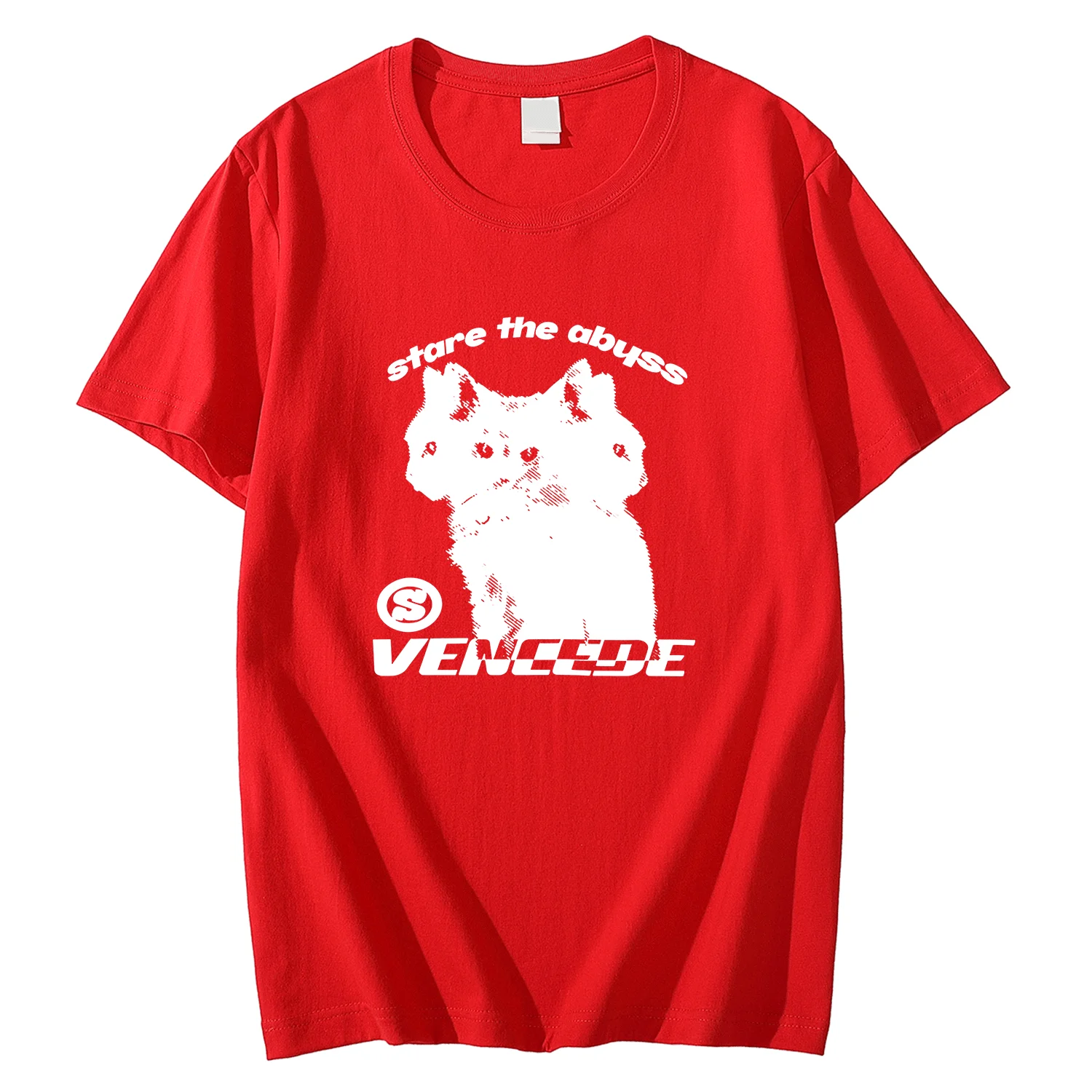 

2023 100% Cotton Unisex T Shirt Women Men Tee Shirts Young Funny Cat Graphic T-shirt Rapper Style Hip Hop Tshirt Free Shipping