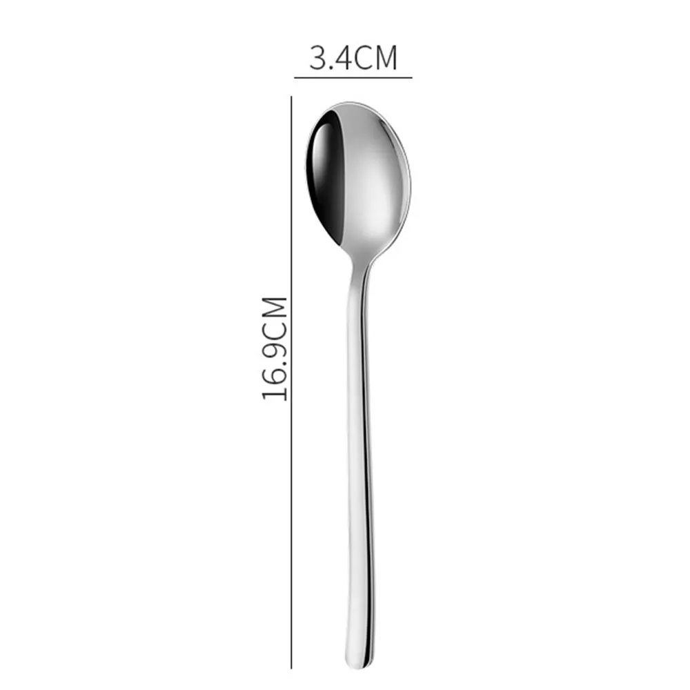 

Household Kitchen Stainless Steel Soup Spoon, 5PCS Set, Polished and Modern Functional Design, Oriental Style Eating Experience