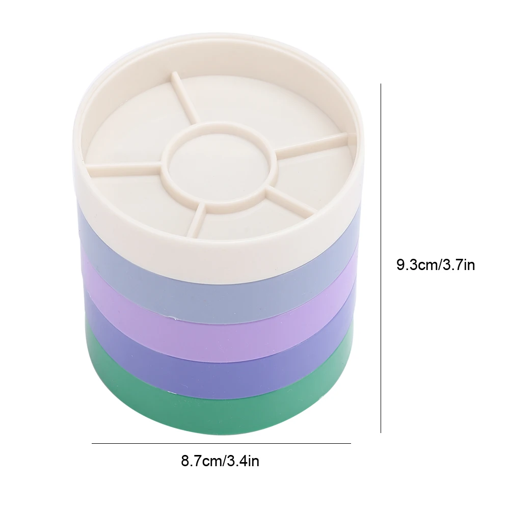 5 Layers Round/Square Plastic Watch Parts Storage Box Screw Case Watch Repair Tool Accessory Container Organizer for Watchmaker