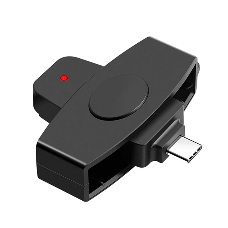 

2X CSCR3 Smart CAC Card Reader Type-C Bank Tax Declaration SIM Card/IC Card ID Card Reader