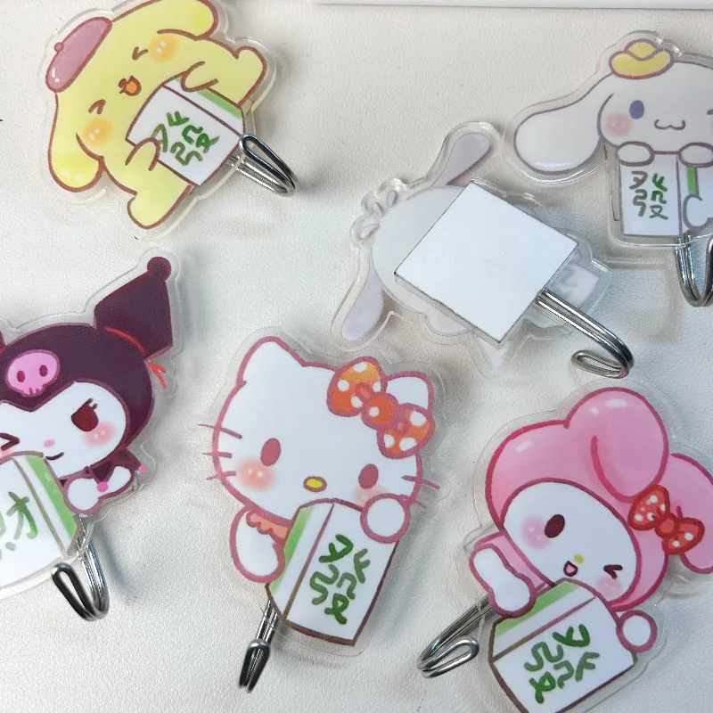 Sanrio Wealth No Punching Hook Kawaii Аниме Персонаж Hello Kitty My Melody Форма 3D Мультфильм Кабинет