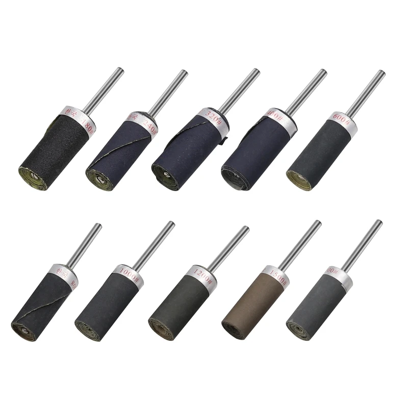 

3mm Shank Cylinder Sandpaper Rod Sticks Convenient Sand Paper Bar Grit 2000/1500/1200/1000/800/600/400/320/240/180