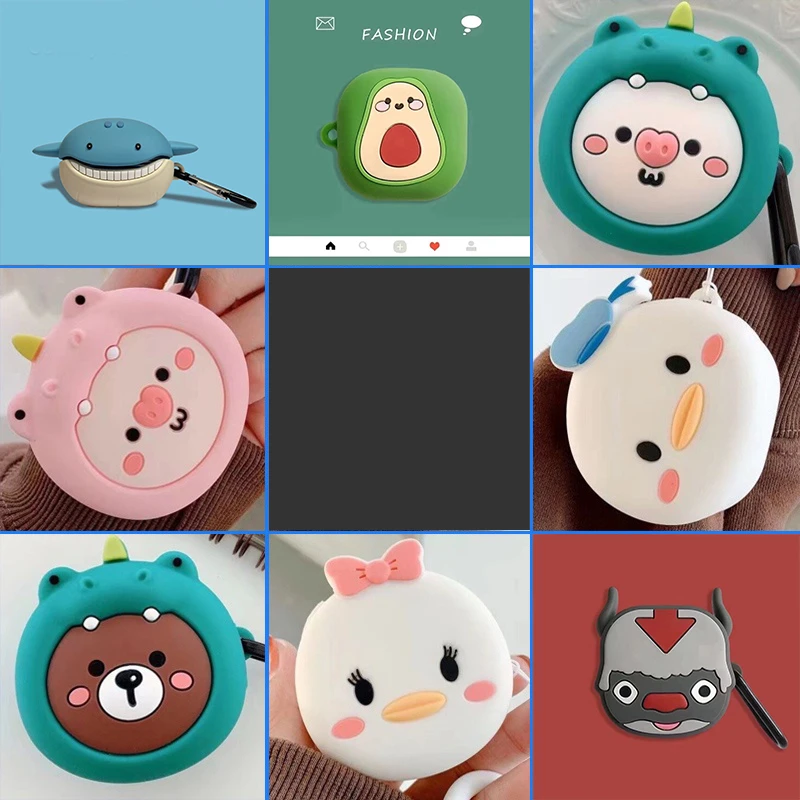 

Милые 3D чехлы для наушников для Samsung Galaxy Buds Live, беспроводные Мультяшные Bluetooth Мягкие силиконовые чехлы для Buds Pro Buds 2 Funda