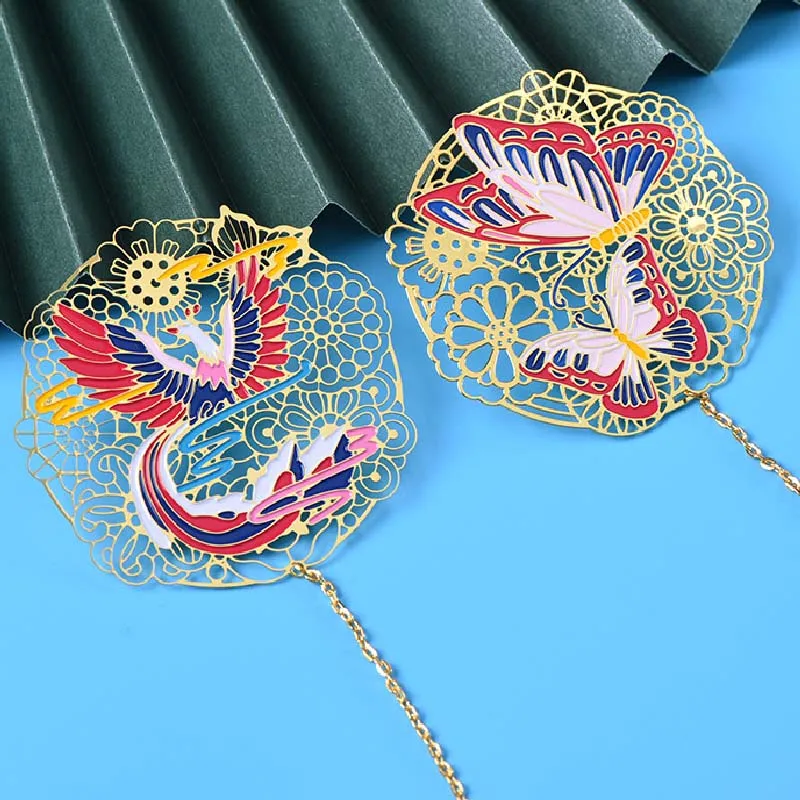 

Creative Phoenix Metal Hollow Bookmarks Students Retro Exquisite Book Mark Gifts School Office Supplies Korea Kawaii Stationery