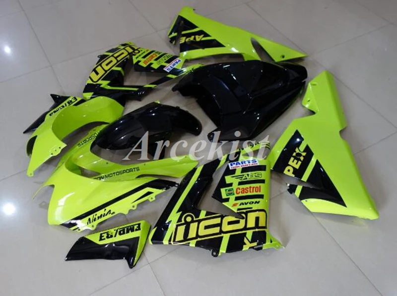 

Новый комплект обтекателей для мотоцикла ABS, подходит для Kawasaki Ninja ZX-10R 2004 2005 04 05, кузов под заказ