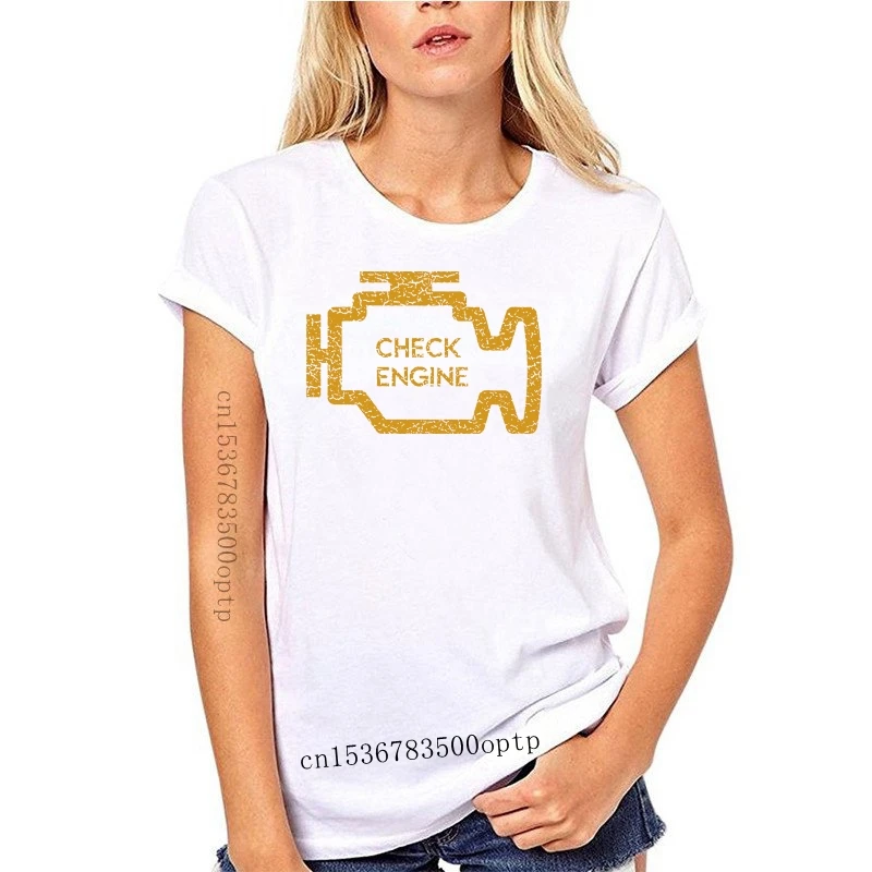 New Check Engine T-Shirt Rennfahrer Petrol Head Fun Auto Liebe Racer Driver Car Printed Tee Shirt |