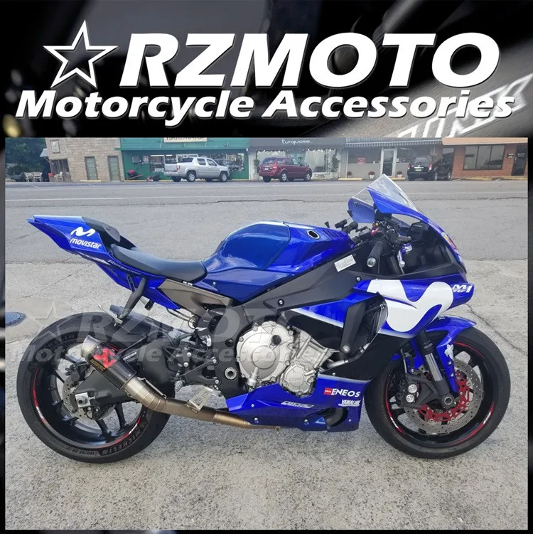 

Новый комплект обтекателей для мотоцикла ABS, подходит для YAMAHA YZF - R1 R1m 2015 2016 2017 2018 2019 15 16 17 18 19, комплект кузова синего и белого цвета FR