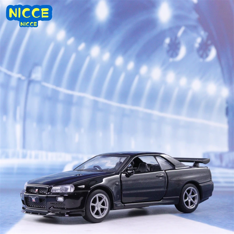 

Nicce 1:36 Nissan Skyline Ares GTR R34 Diecasts Toy Vehicles Metal Toy Car Model High Simulation Pull Back Collection Kids Toys