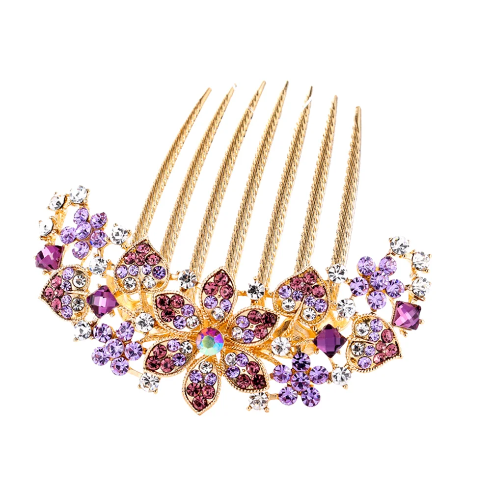 

1 Pc Flower Side Comb Hair Comb Pin Bride Flower Hair Comb Wedding Wedding Hair Side Combs Metal Side Combs for Womens Hair