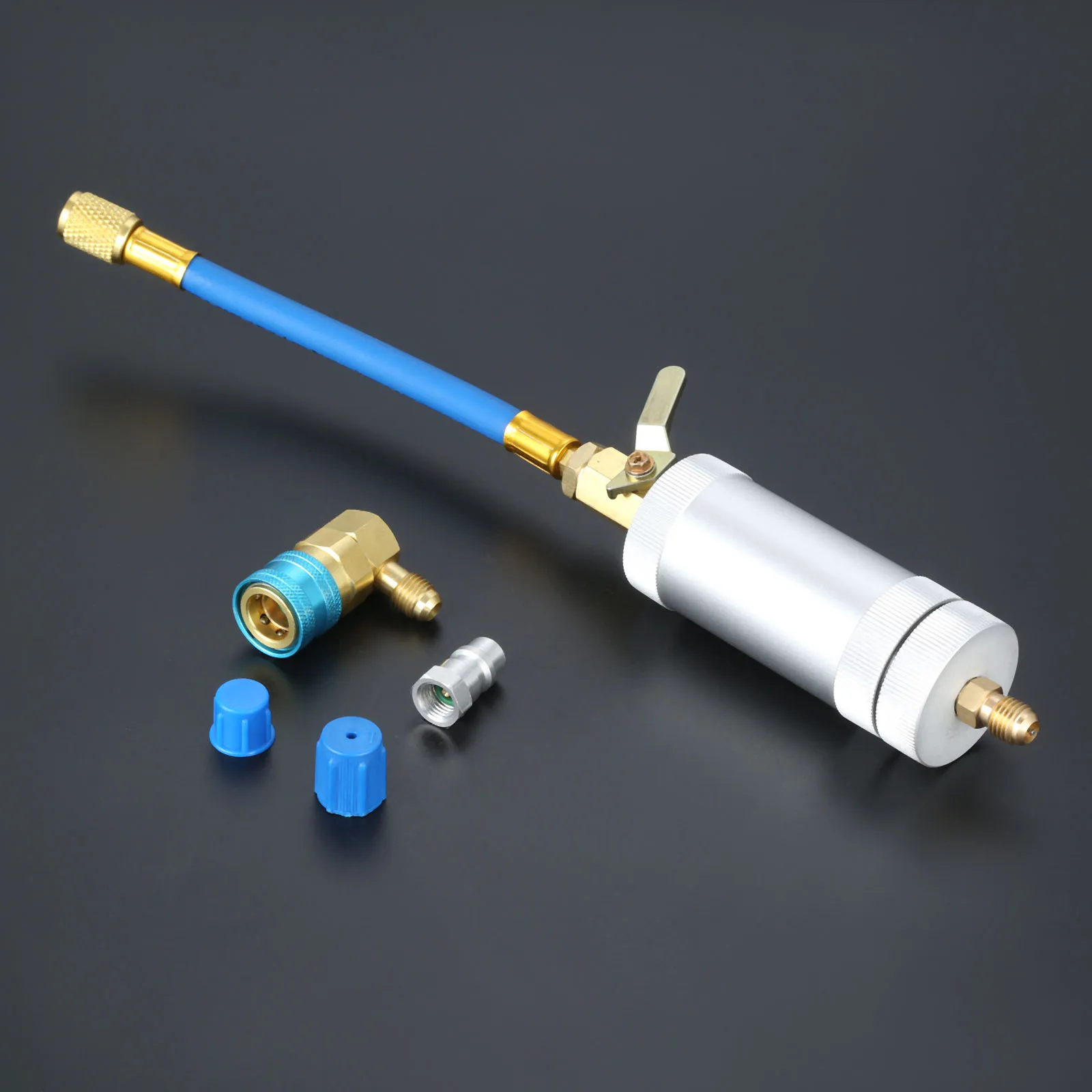 Car Auto A/C AC Air Condition Refrigeration Oil Dye Oil Injector R134a R12 R22 2 OZ Injection Tool Car Oil Coolant Filler Tube
