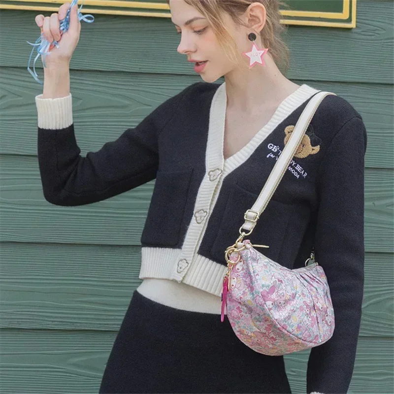 Lesportsacs Mymelody сумка через плечо для девочек тканевая аниме мультфильм ручная на