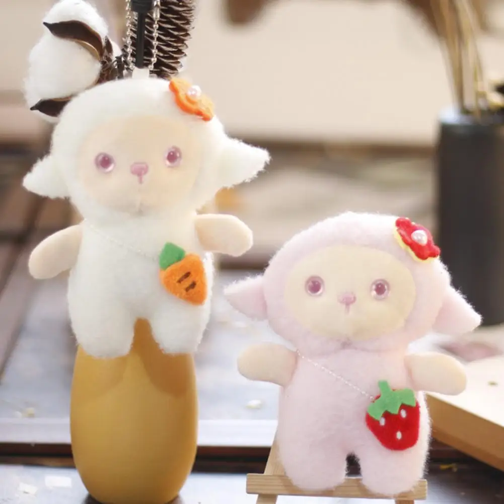 

Креативная удобная хорошая эластичность мультяшная клубника овечка мягкая игрушка брелок Подвеска школьный портфель