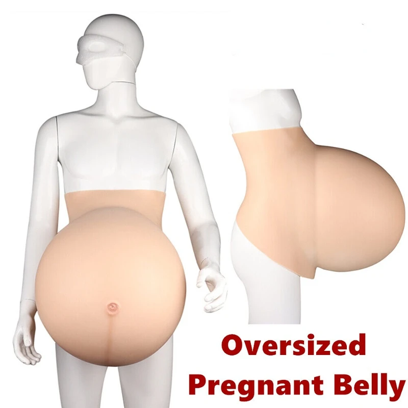 Silicone Fake Belly Twin Super Pregnant Women with For Role-playing Sex Change Shapewear Stage Role Play Props