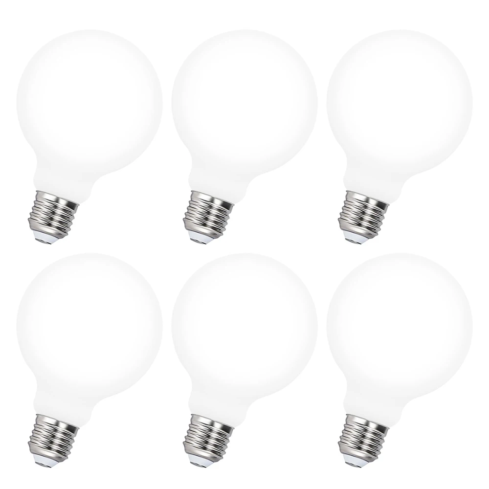 

Лампочка Edison светодиодный E27 5W G95, матовая стеклянная лампа 85V-265V, лампочка с круглыми шариками, теплый белый свет 3000K, естественный белый свет, 4500K, лампочка