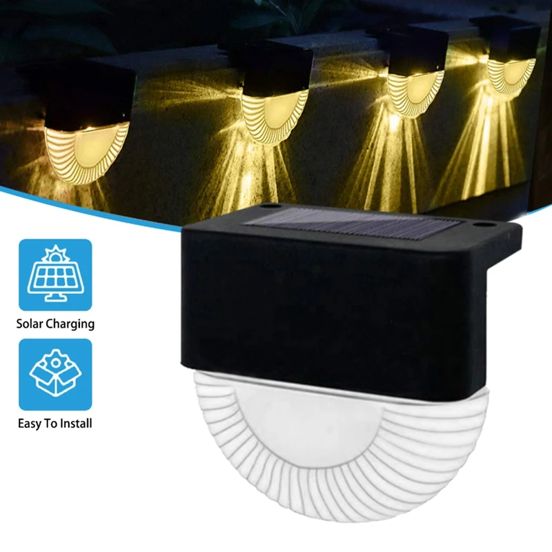 

Solar Deck Lights LED Waterproof Outdoor Solar Powered Step Lights For Decks Stairs Patio Path Yard Garden Decor 4Pcs