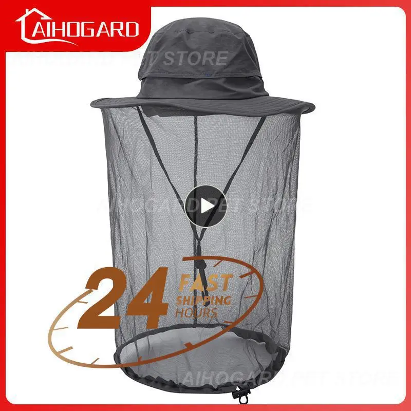 

Outdoor Mosquito Head Net Hat Hiking Fishing Sun Bee Bug Mesh Face Mask Beekeeping Tools Sunshade Neck Head Cover