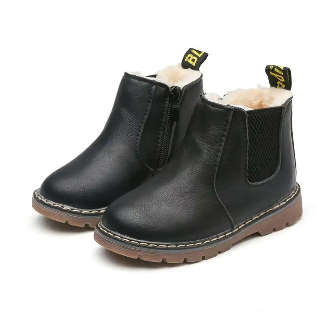 2023 Children's Shoes Boots Children Boots Boys Snow Waterproof Shoes Kids Leather Boots Boy Boots Girls Warm Shoes Sport Shoes