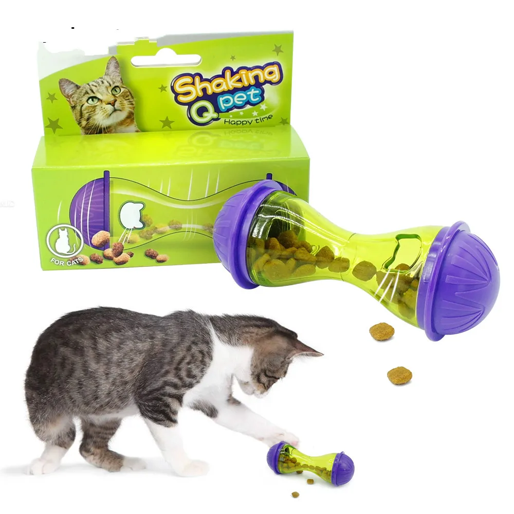 

Interactive Pet Dog Cat Food Dispenser Toy,IQ Training Leaked Food Interactive Tumbler Toy,Chihuahua Cat Puppies Pet Supplies