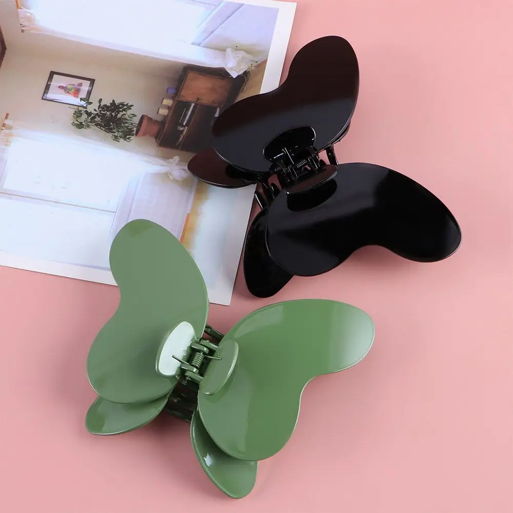 

Новые женские заколки для волос в стиле ретро с большими бабочками, Нескользящие заколки большого размера для макияжа и укладки волос, женс...