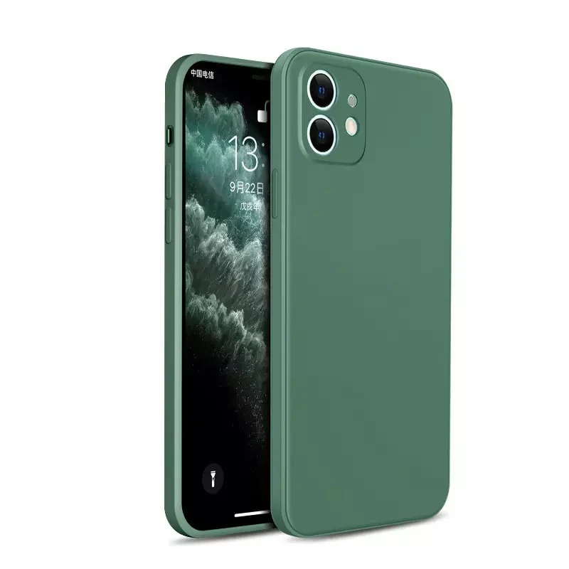 

Ultra Slim Liquid Silicone Phone Soft Case For iPhone 13 11 12 Pro Max 13 Mini Case Cover For iPhone XS Max XR 7 8 Plus 6S Cases