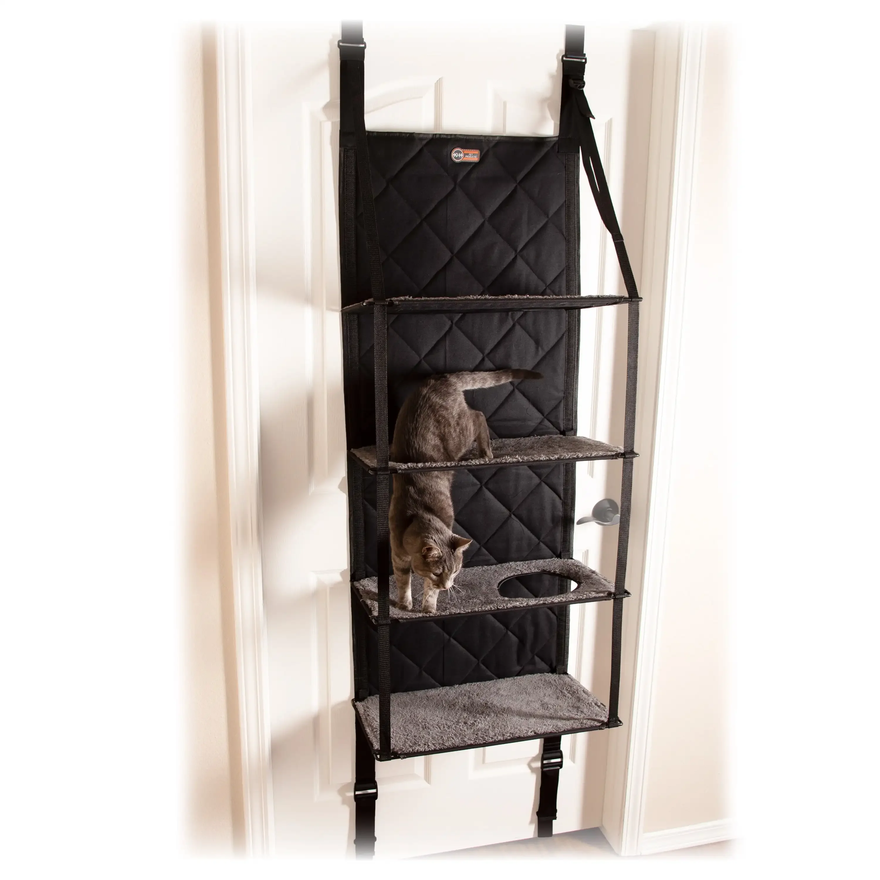 

K&H Pet Products Hangin’ Cat Tree - 4 Story Gray 12 X 22 X 65 Inches