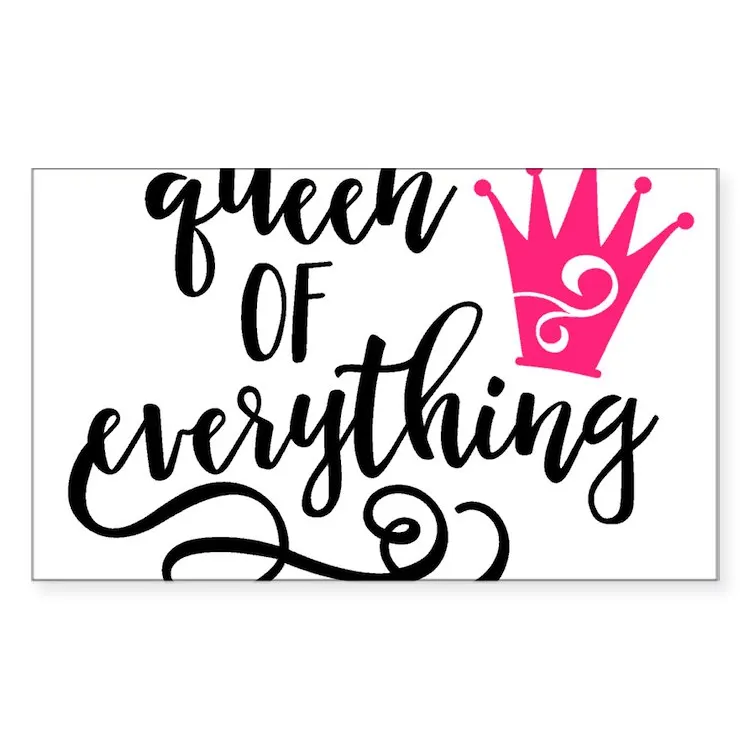 

Наклейка «Королева всех» для ноутбука, Декор автомобиля, милый мультяшный модный чемодан