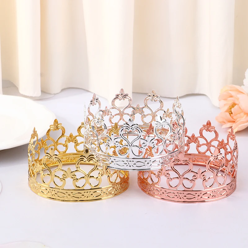 French Tiara Queen's Crown Cake Toppers Birthday Cake Decoration Dessert Table Ornament