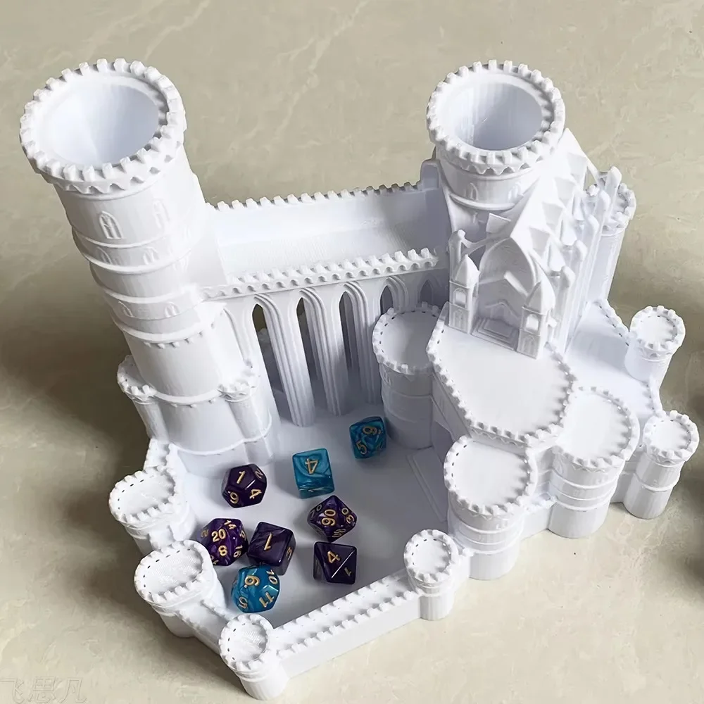 Фото Ice Castle Dice Tower 3D печатная настольная игровая башня Dice Tower Лоток для настольной игры DND D&D RPG Подарок для друга №3