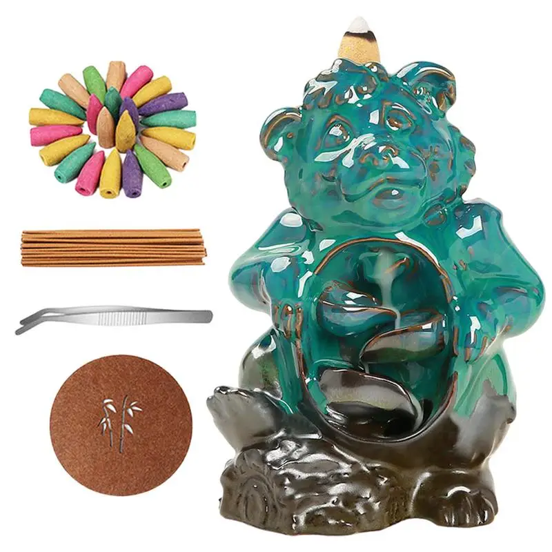 

Ceramics Bears Incense Burners Ceramics Backflow Incense Burners In Bears Shape Gift Holder Including Reflux Fragrance And