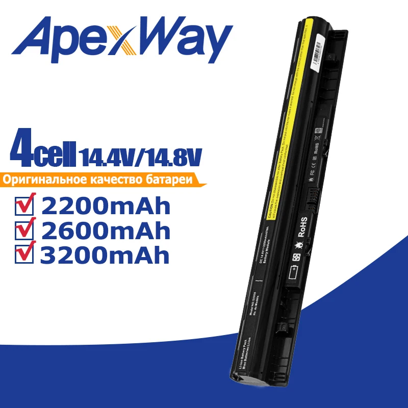 

Apexway Laptop Battery For Lenovo G400s G500s S410p G510s G410s G405s G505s S510p L12L4A02 L12L4E01 L12M4A02 L12S4A02