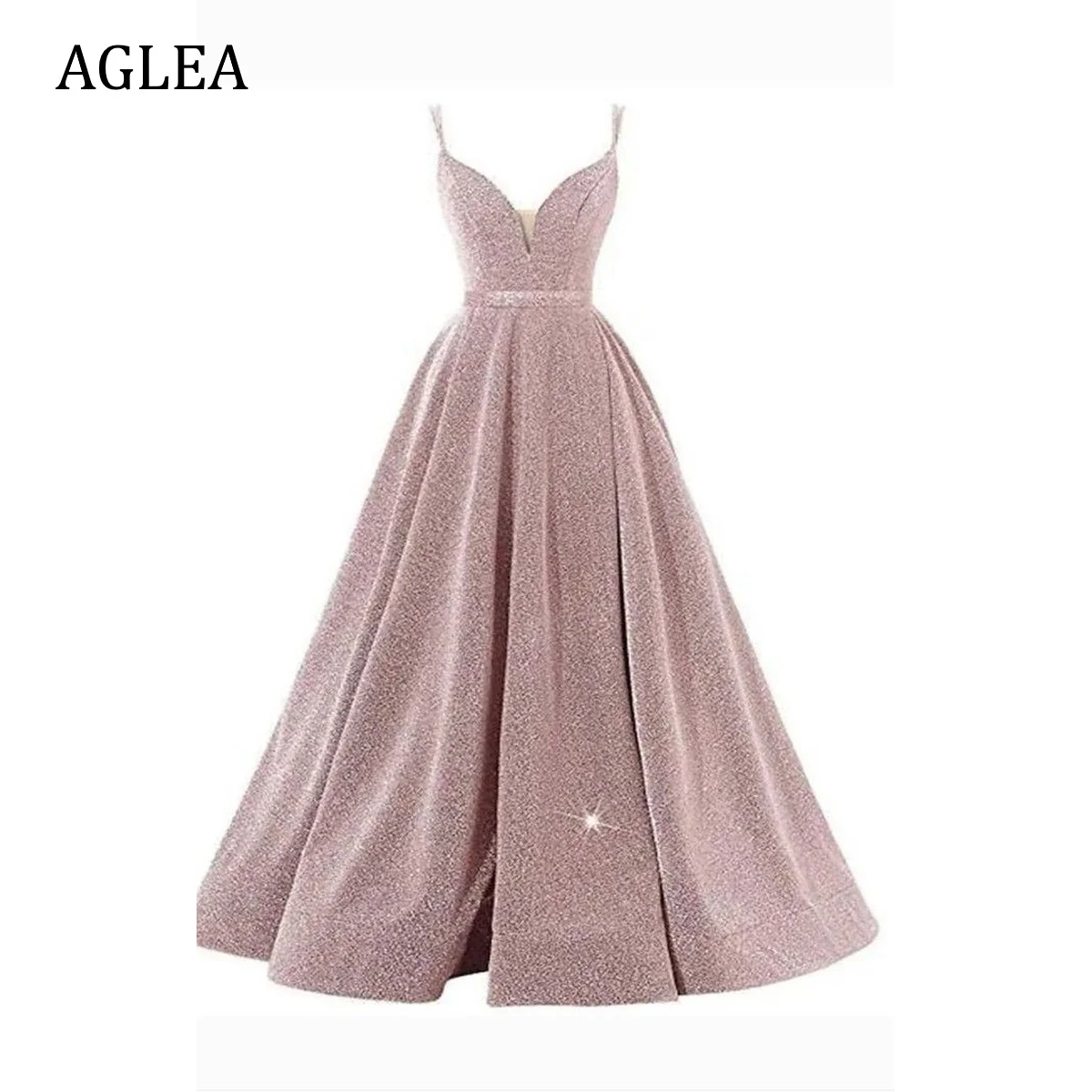 

Женское вечернее платье с драпировкой, V-образным вырезом