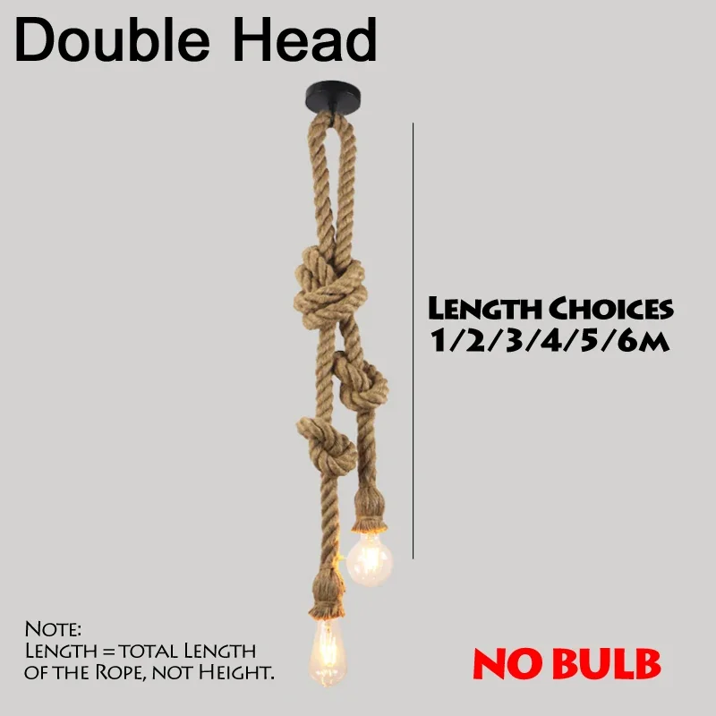 

Подвесные светильники QIUCI из пеньковой веревки