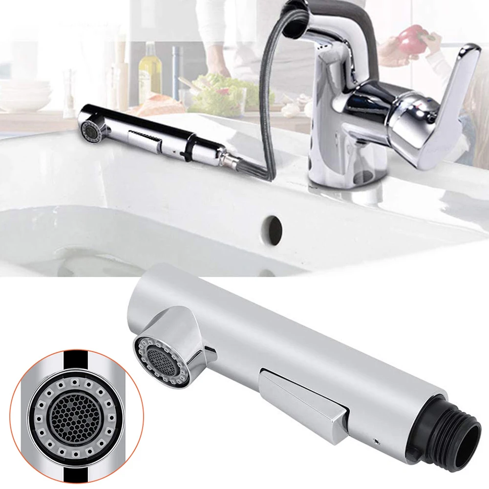 

Basin Spayer Head Sink 2 Functions G1/2 Pull Out Nozzle Replacement Tap Sprayer Water Saving Multifunction Pull Head