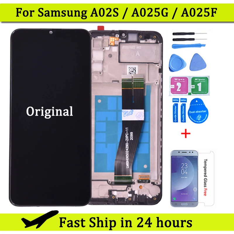 6.5"Original LCD For Samsung Galaxy A02s A025 LCD with frame Touch Screen Digitizer LCD For Samsung  SM-A025F A025G Display