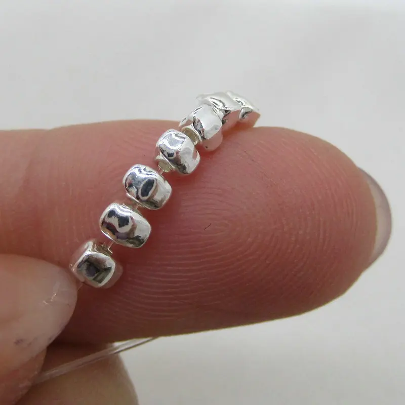 Бусины из серебра 925 пробы для изготовления браслетов и ожерелий 10 шт
