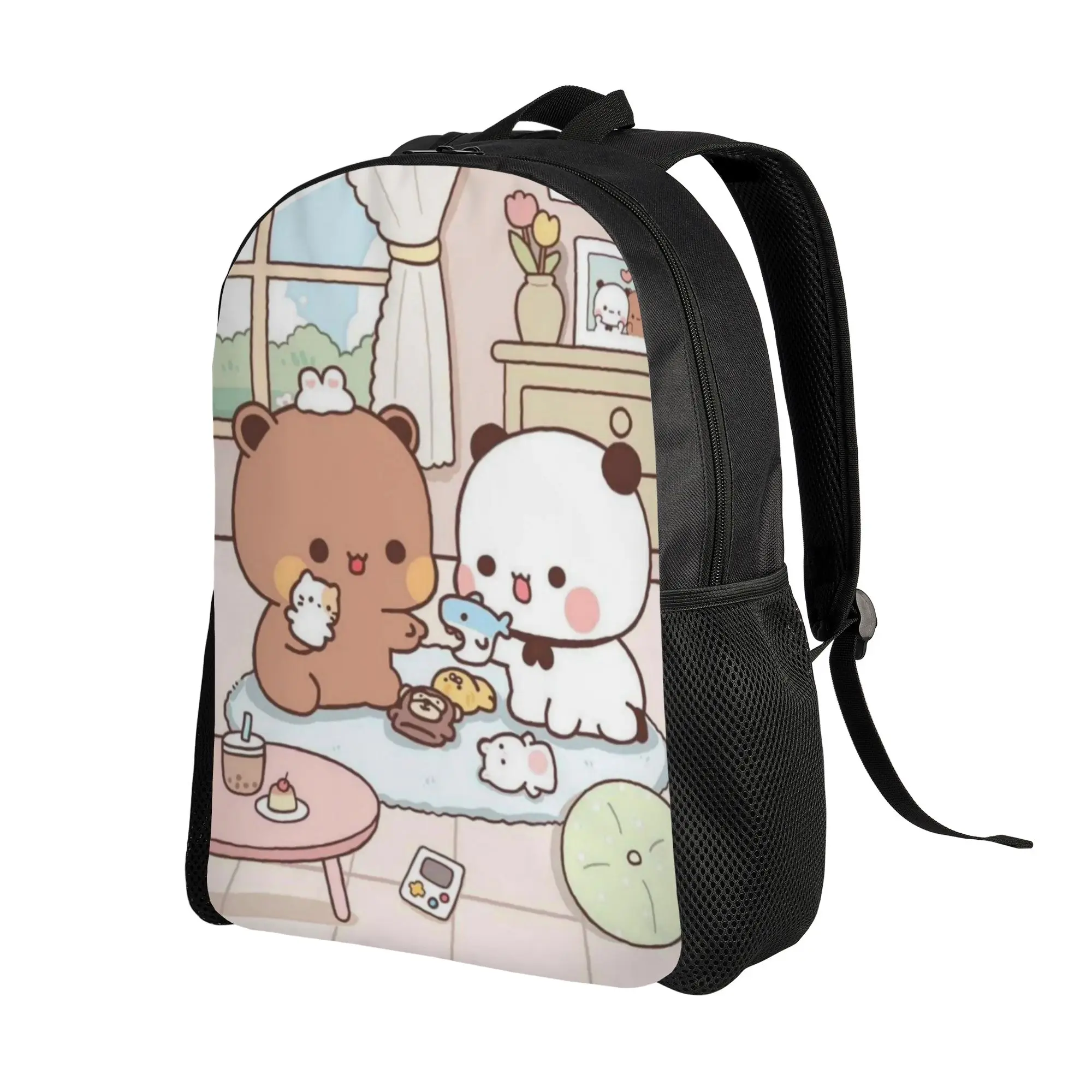 Фото Рюкзак Cute Bear Bubu Dudu для мужчин, женщин, подростков, школьный, деловой, повседневный, для ноутбука, сумка через плечо, для активного отдыха №2