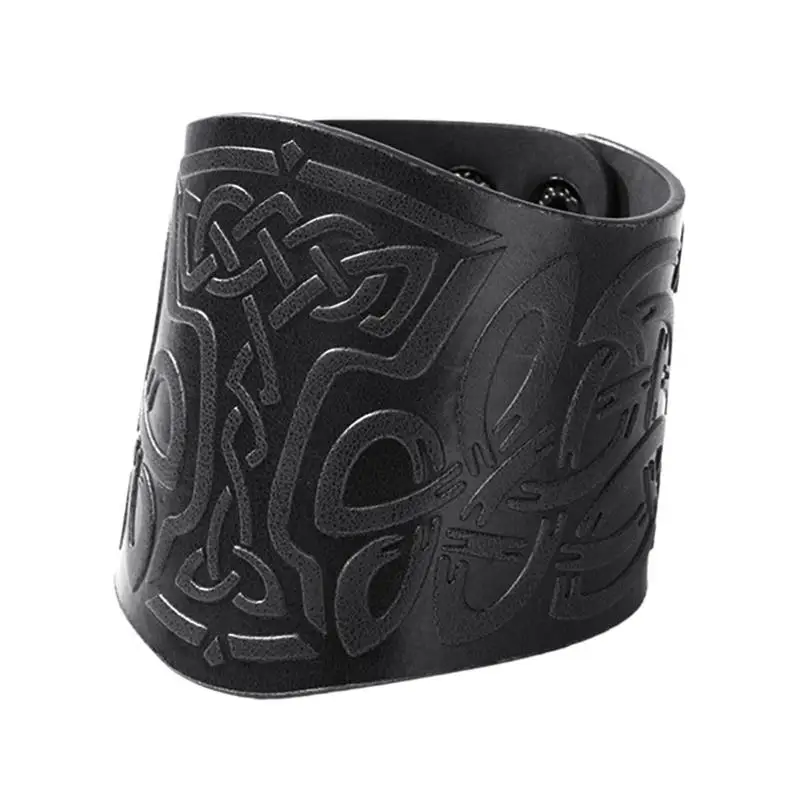 

PU Leather Bracers Leather Arm Guards For Men Retro Medieval Bracer For Parties LARPs Teen Adult Cosplays Masquerade Parties