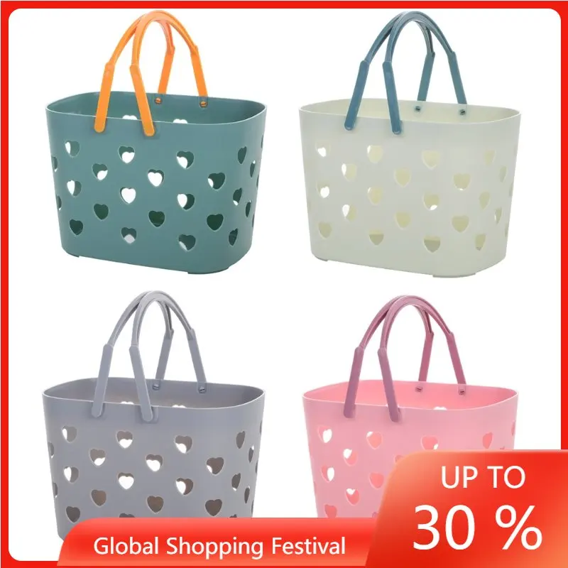 

Новая портативная корзина для ванны, школьная корзина для ванной, корзина для хранения туалетных принадлежностей, большая корзина для ванн...