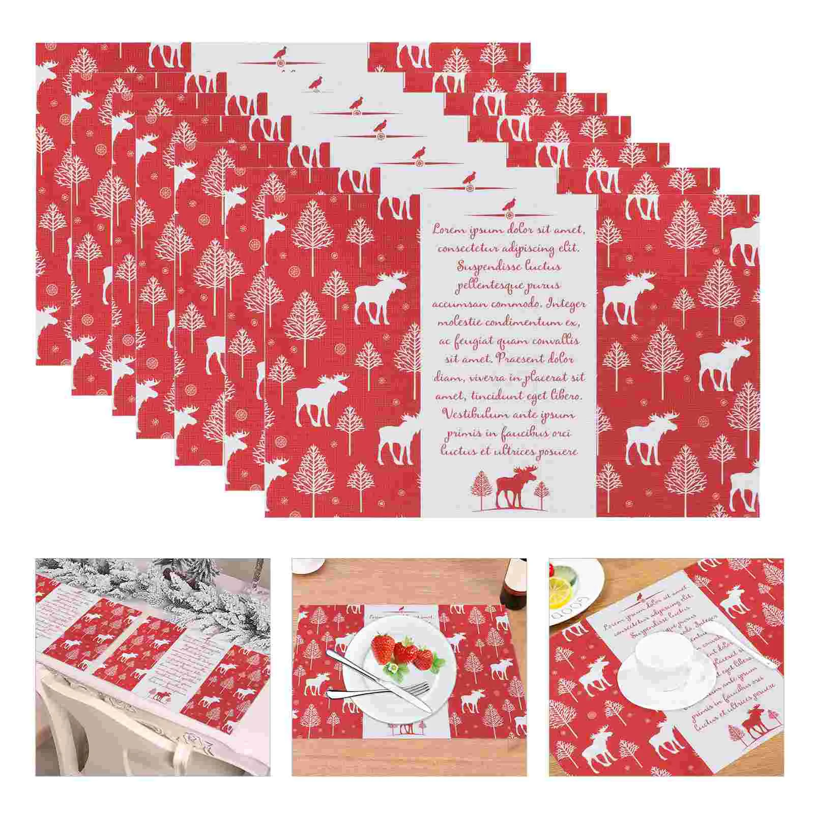 

Table Mats Christmas Coasters Placemat Holiday Drink Absorbentcup Dinner Tableware Mat Coffee Pot Pan Protectors Decor Snowflake