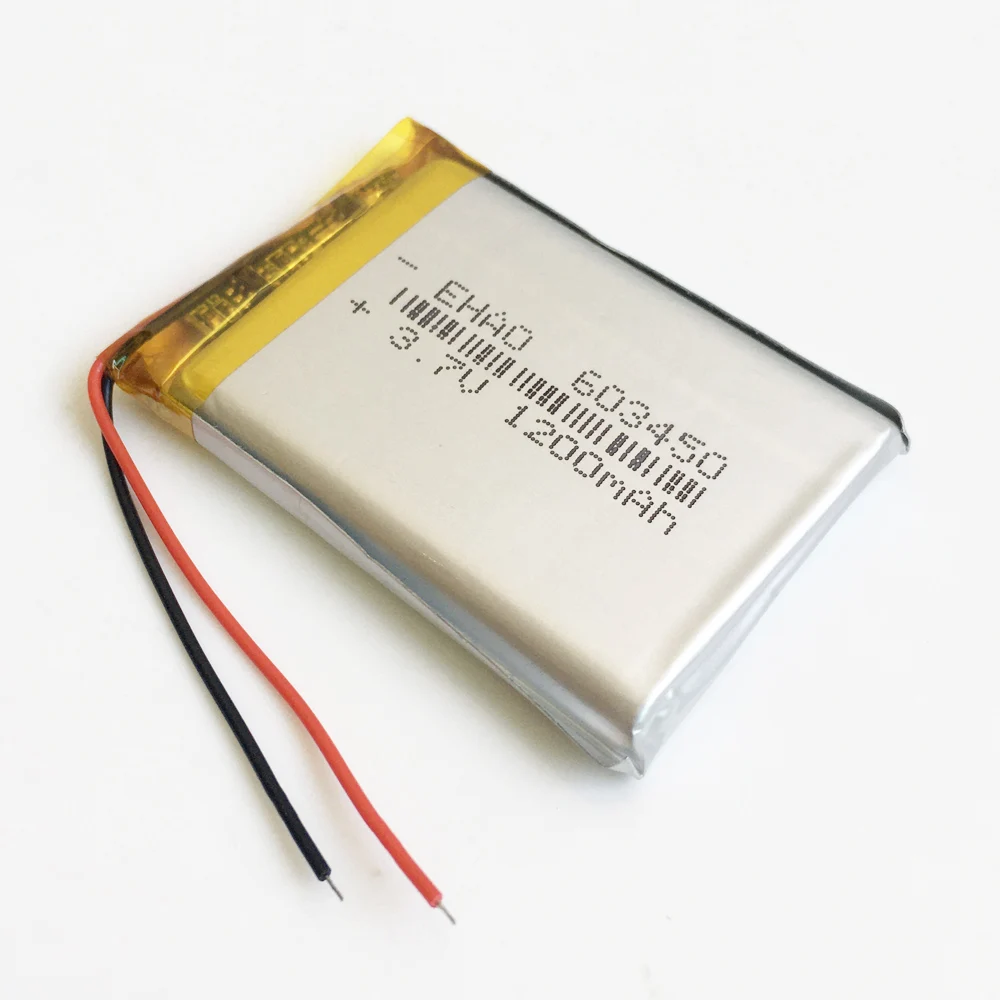 EHAO 603450 литиевые аккумуляторы 3.7В 1200 мАч 3 шт.