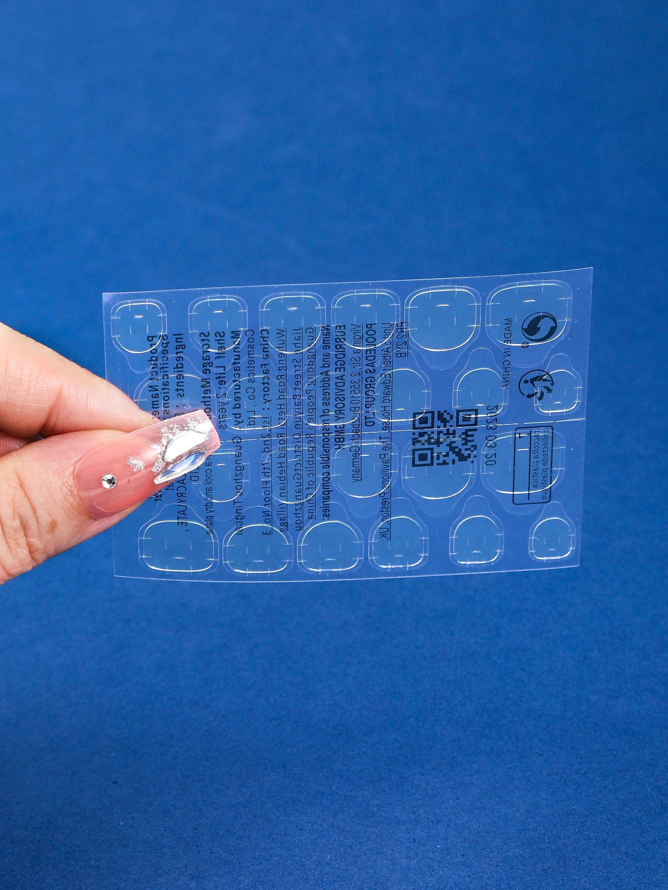 Кусок из 20 штук с желеобразным клеем Xiyin наклейкой для ногтей двухсторонним