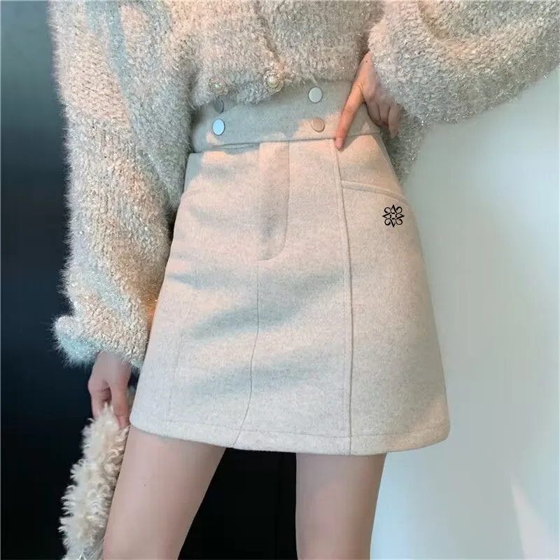 

Женская зимняя мини-юбка для гольфа, плотная Шерстяная мини-юбка для гольфа