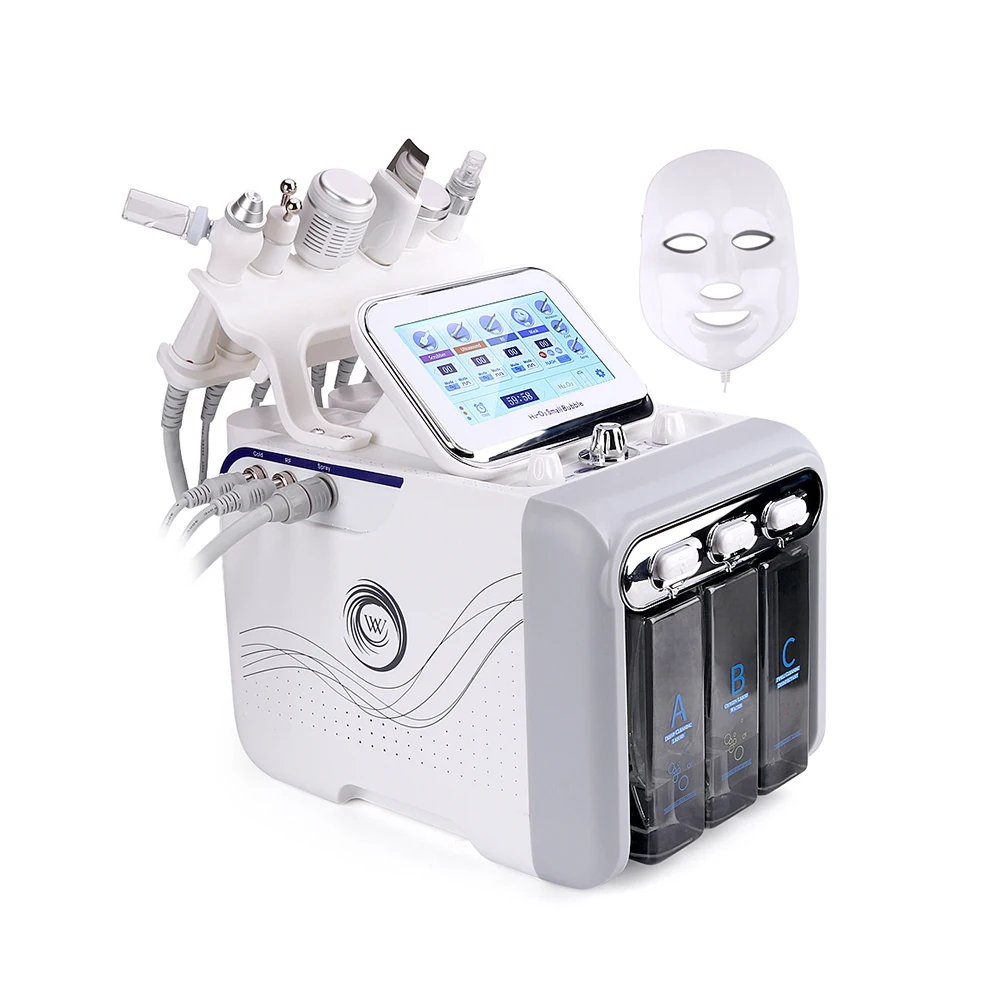 

7 In 1 Vacuum Face Cleaning Hydro Water Oxygen Jet Peel Machine Ance Pore Cleaner Facial Massage Small Bubble Skin Care Device