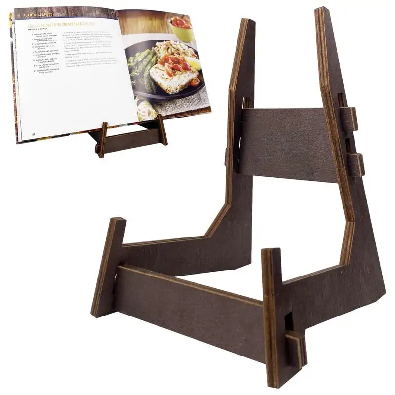 

Book Stand For Kitchen Wooden Book Reading Holder For Countertop Multifunctional Display Rack Kitchen Decor For Plates Photo