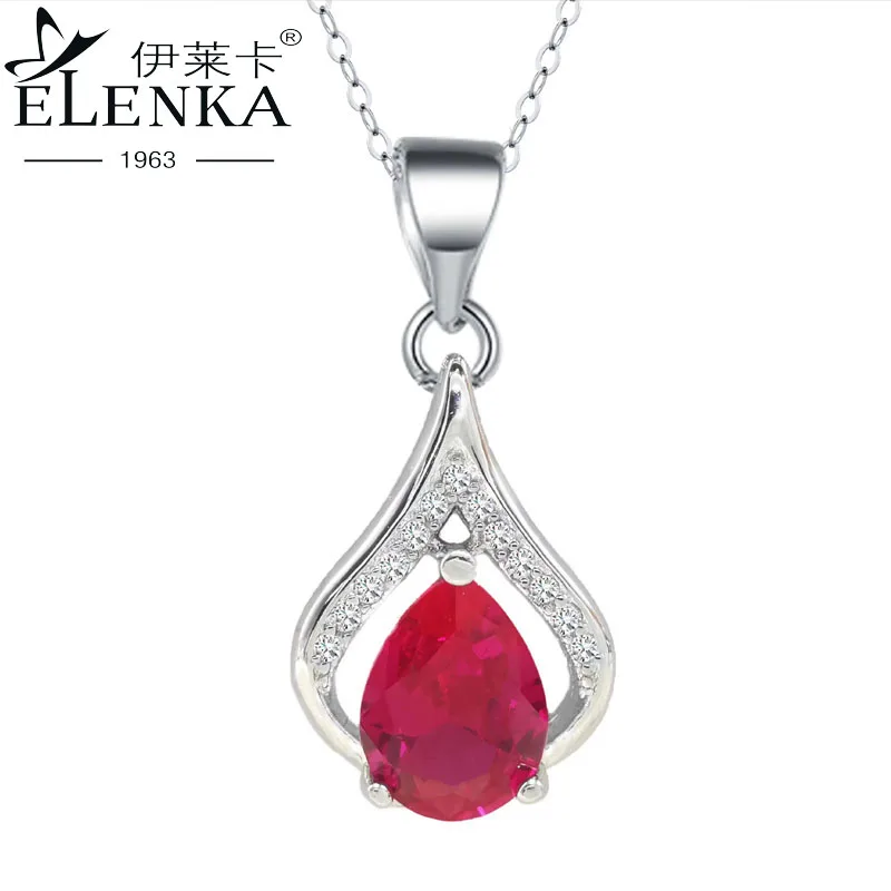

Vintage Teardrop S925 Silver Necklace for Women Luxury Water Drop Diamond Heart-shaped Necklaces Fashion Crystal Jewelry Gifts