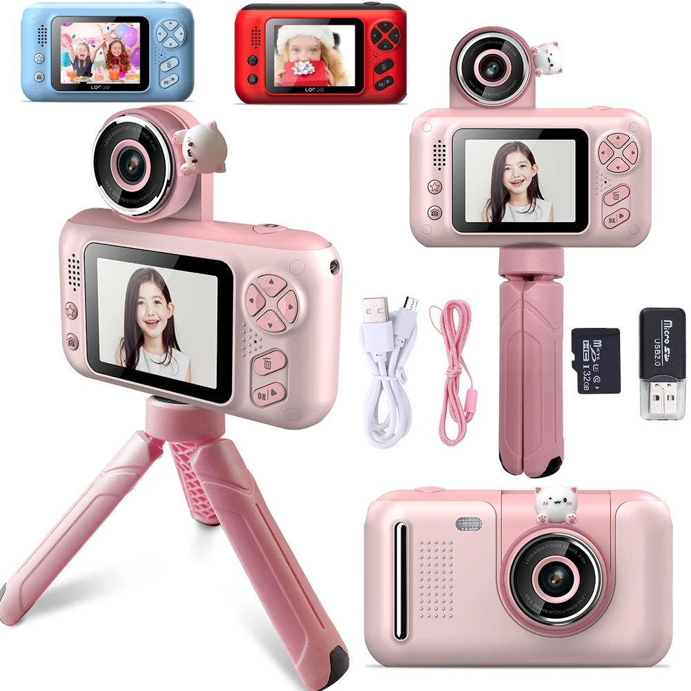 

2.4 Inch HD Screen Children Camera Toys Kids Video Camera Dual Lens Digital Camera Kids Birthday Gifts for Kids Educational Toys