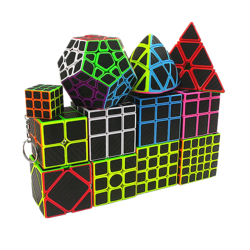 

ZCUBE наклейка из углеродного волокна скоростной магический куб 2x2 3x3 4x4 5x5 скошенный киломинкс Megaminxeds Dodecahedron кубик Mastermorphix Cube